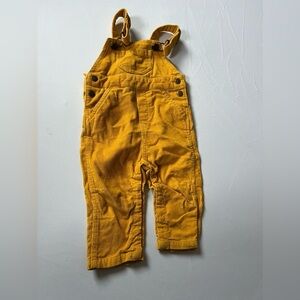 Hanna Andersson mustard yellow cordurory overalls